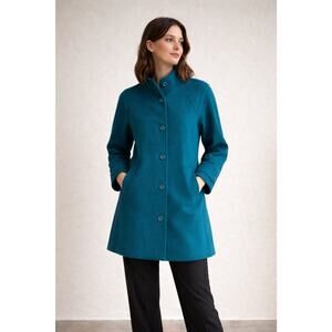 VTG Forrani Forecaster Made in USA 100% wool trench coat Sz 5/6 Retro Classic